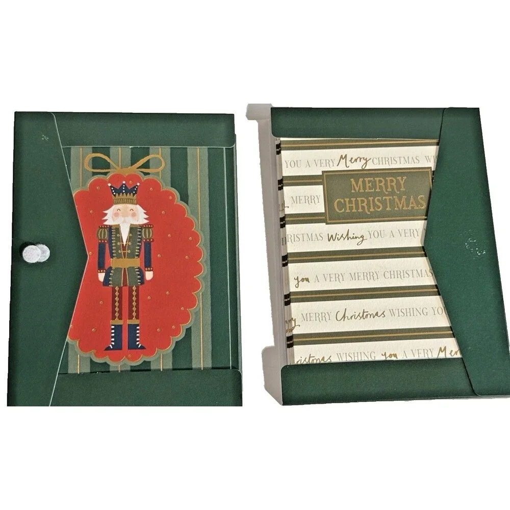 Ling Design Luxury Nutcracker Merry Christmas Cards 2 Different Designs 16 Cards